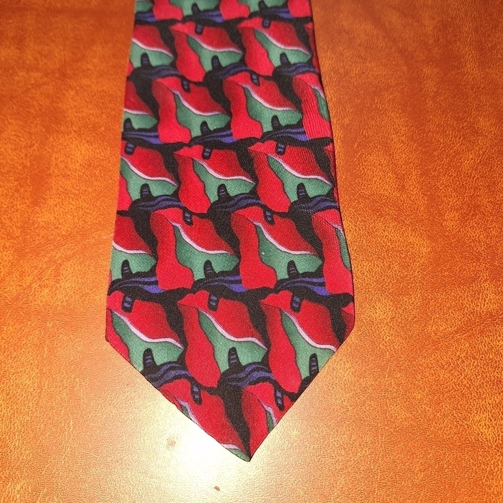 J Garcia Collectors Edition Red Silk Necktie